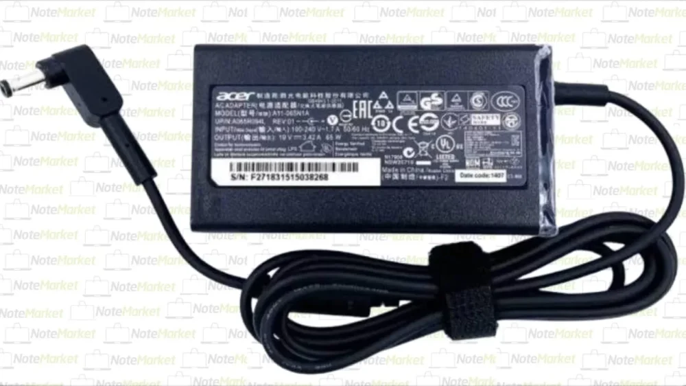 CARGADOR ACER 19V-3.42A 65W 5.5X1.7MM ORIGINAL
