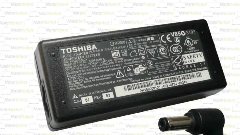 CARGADOR TOSHIBA 19V-3.42A 5.5X2.5 ORGIGINAL